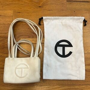 Telfar White Mini Shopper